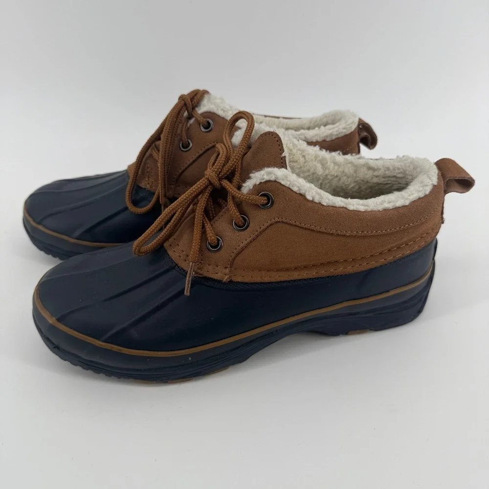 G.H. Bass Hail I Duck Shoes Women's W9 Brown Tan Shearling Lined Water-Resistant